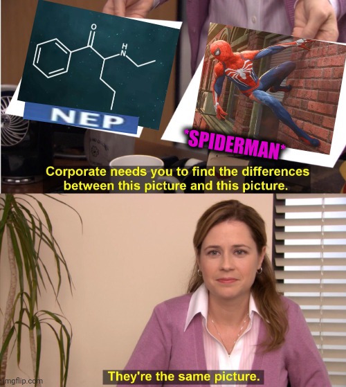 -Looking over city. | *SPIDERMAN* | image tagged in memes,they're the same picture,chemicals,spiderman,superhero,organic chemistry | made w/ Imgflip meme maker