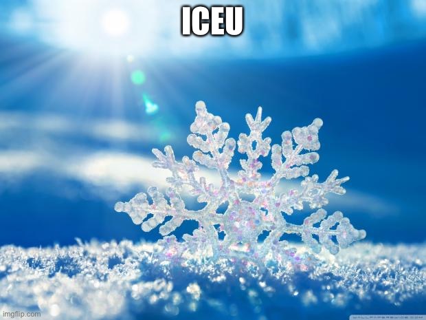 snowflake | ICEU | image tagged in snowflake | made w/ Imgflip meme maker