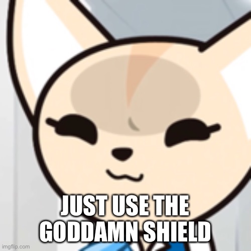 pffft | JUST USE THE GODDAMN SHIELD | image tagged in pffft | made w/ Imgflip meme maker