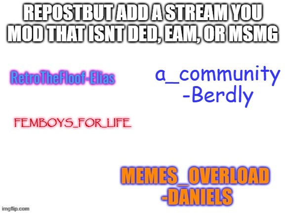 https://imgflip.com/m/Femboys_for_life | FEMBOYS_FOR_LIFE | made w/ Imgflip meme maker