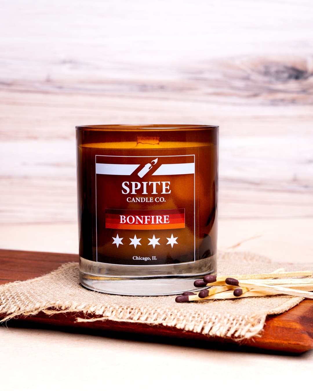 High Quality Spite Candle Company Bonfire Candle with Matches Blank Meme Template