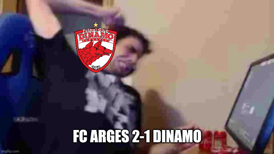 Dinamo are not a team anymore... | FC Arges 2-1 Dinamo | FC ARGES 2-1 DINAMO | image tagged in tense1983 rage,dinamo,fc arges,liga 1,fotbal,memes | made w/ Imgflip meme maker