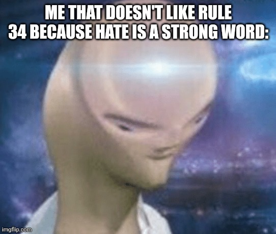 SMORT | ME THAT DOESN'T LIKE RULE 34 BECAUSE HATE IS A STRONG WORD: | image tagged in smort | made w/ Imgflip meme maker