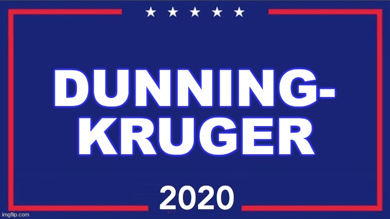 The REAL Republican ticket | DUNNING-; KRUGER | image tagged in blank trump 2020 | made w/ Imgflip meme maker