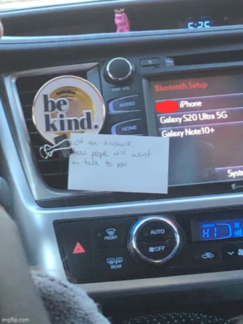 something in my aunts car- | made w/ Imgflip meme maker