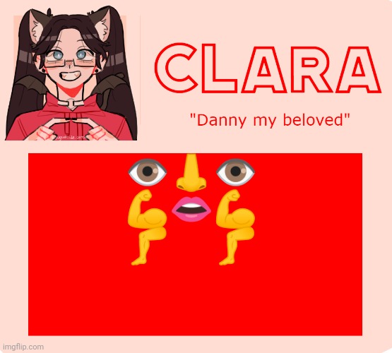 clara temp | 👁️👃👁️
💪👄💪
🦵     🦵 | image tagged in clara temp | made w/ Imgflip meme maker