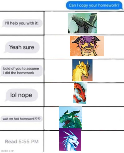 hamburger | image tagged in can i copy your homework,wings of fire,wof | made w/ Imgflip meme maker