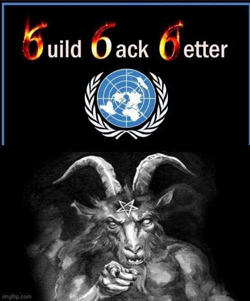 Build Back Better Baphomet | image tagged in satan | made w/ Imgflip meme maker