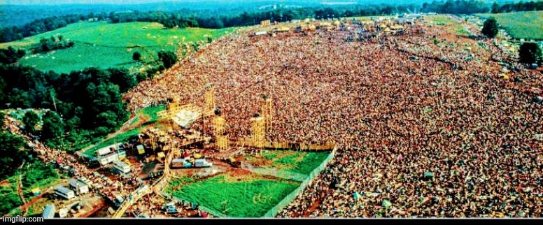 Woodstock , 1969 | image tagged in rock music,festival,love,peace,1960's | made w/ Imgflip meme maker