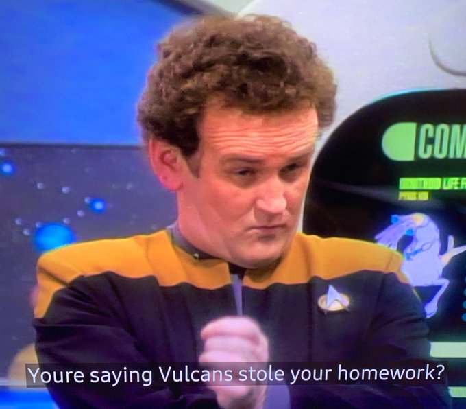O'Brien Vulcans Stole Homework Blank Meme Template