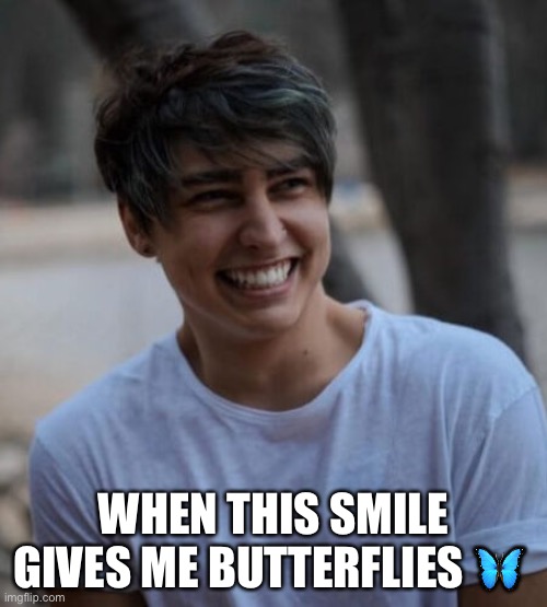 WHEN THIS SMILE GIVES ME BUTTERFLIES 🦋 | image tagged in hot | made w/ Imgflip meme maker