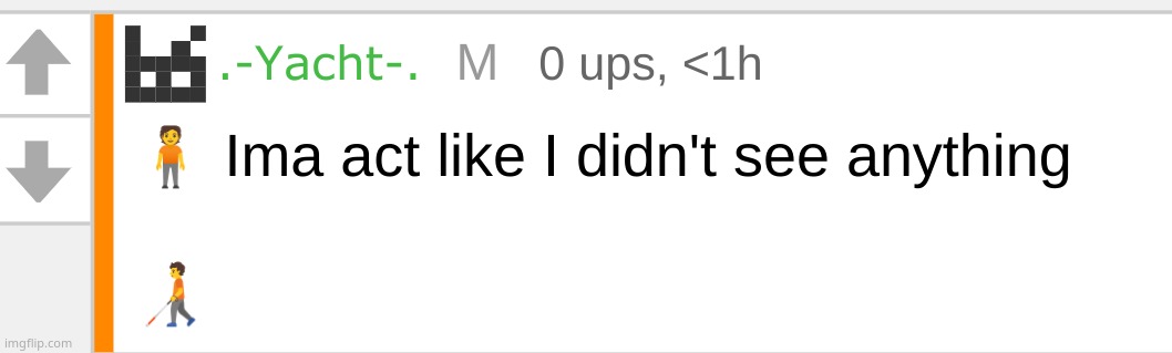 Ima act like I didnt see anything | image tagged in ima act like i didnt see anything | made w/ Imgflip meme maker