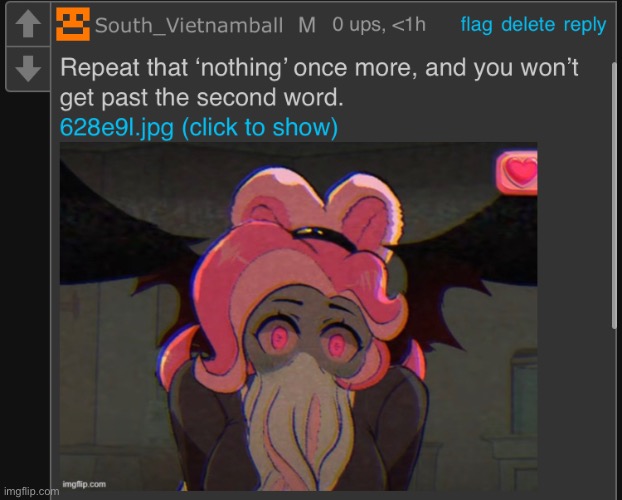 SV simping for Cthulhu, again. | image tagged in sucker for love | made w/ Imgflip meme maker