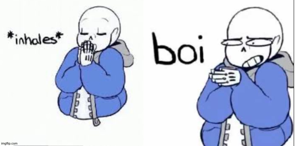 Right. Finished raging. Get back to writing your usernames in your handwriting if you like. | image tagged in inhale boi sans | made w/ Imgflip meme maker