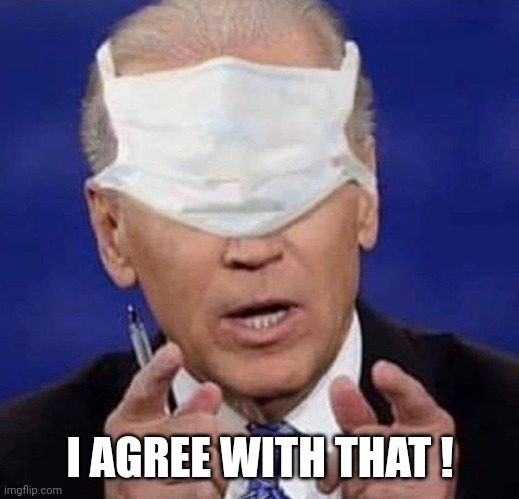 CREEPY UNCLE JOE BIDEN | I AGREE WITH THAT ! | image tagged in creepy uncle joe biden | made w/ Imgflip meme maker