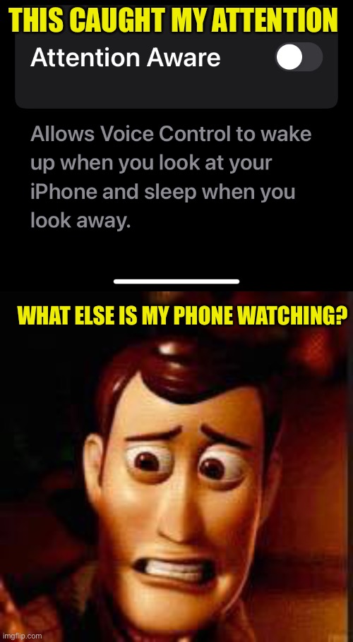THIS CAUGHT MY ATTENTION; WHAT ELSE IS MY PHONE WATCHING? | image tagged in yikes | made w/ Imgflip meme maker