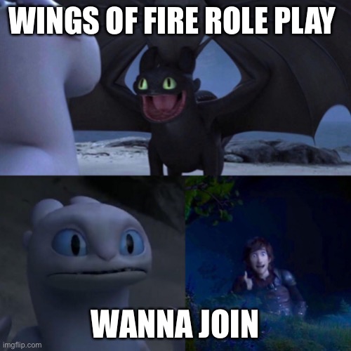 Wof rp | WINGS OF FIRE ROLE PLAY; WANNA JOIN | image tagged in night fury | made w/ Imgflip meme maker