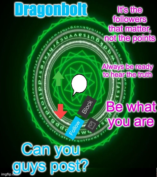Dragonbolt; Can you guys post? | image tagged in dr strange high effort temp | made w/ Imgflip meme maker