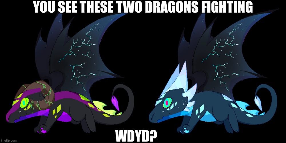 Part 1 Ice and Curses | YOU SEE THESE TWO DRAGONS FIGHTING; WDYD? | image tagged in dragons,roleplaying,fighting,experiments | made w/ Imgflip meme maker