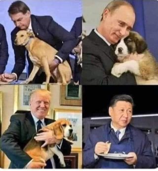 World leaders with their dog’s Blank Meme Template