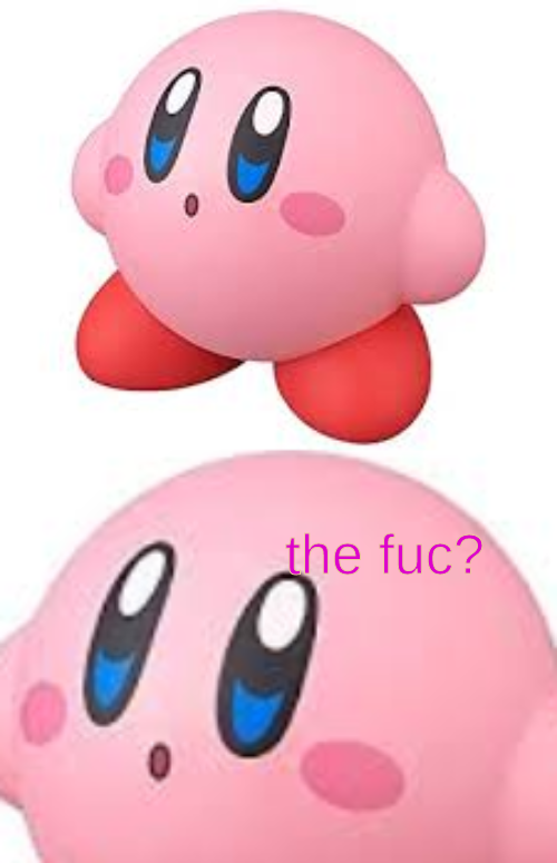 High Quality Kirby The Fuc? Blank Meme Template