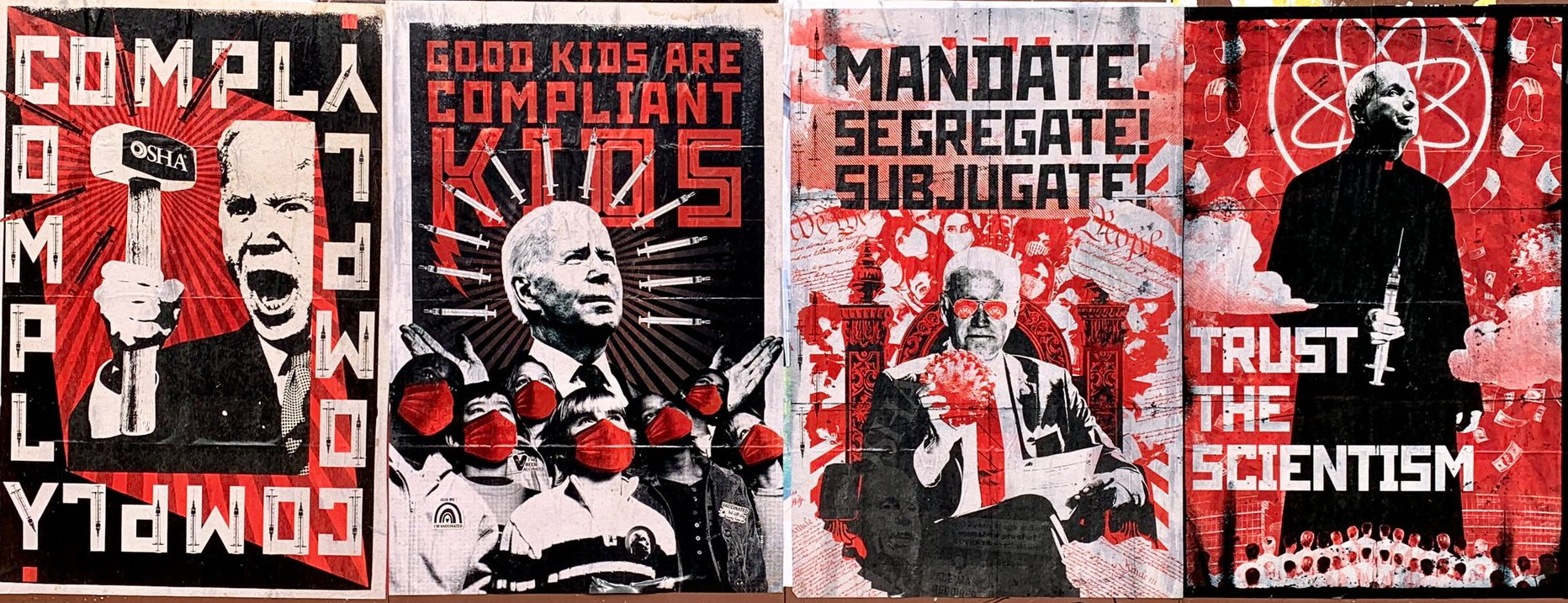 Brilliant Anti-Biden Anti-Fauci Street Posters Blank Meme Template
