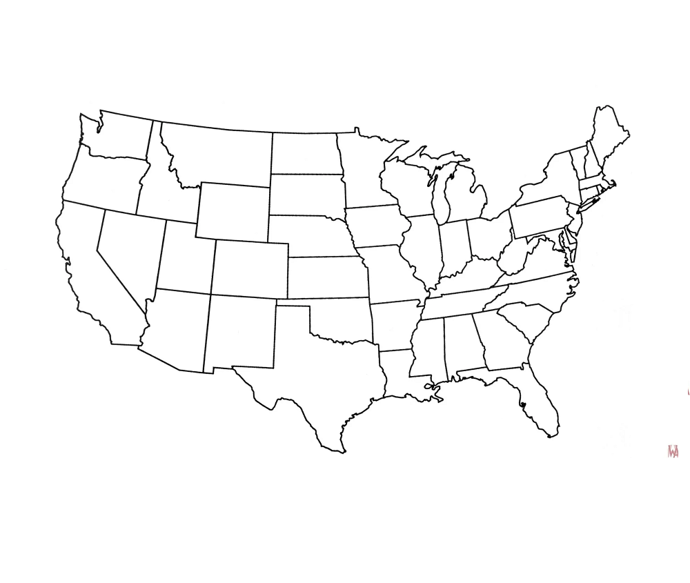 blank us map Blank Meme Template