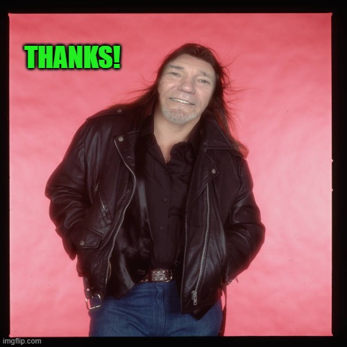 THANKS! | image tagged in lewis meatloaf | made w/ Imgflip meme maker