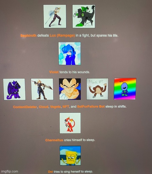 Night 4, I guess Sephiroth wanted some training | made w/ Imgflip meme maker