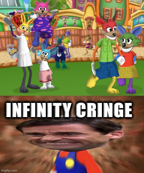 This is what Toontown Corporate Clash looks like | image tagged in infinity cringe | made w/ Imgflip meme maker