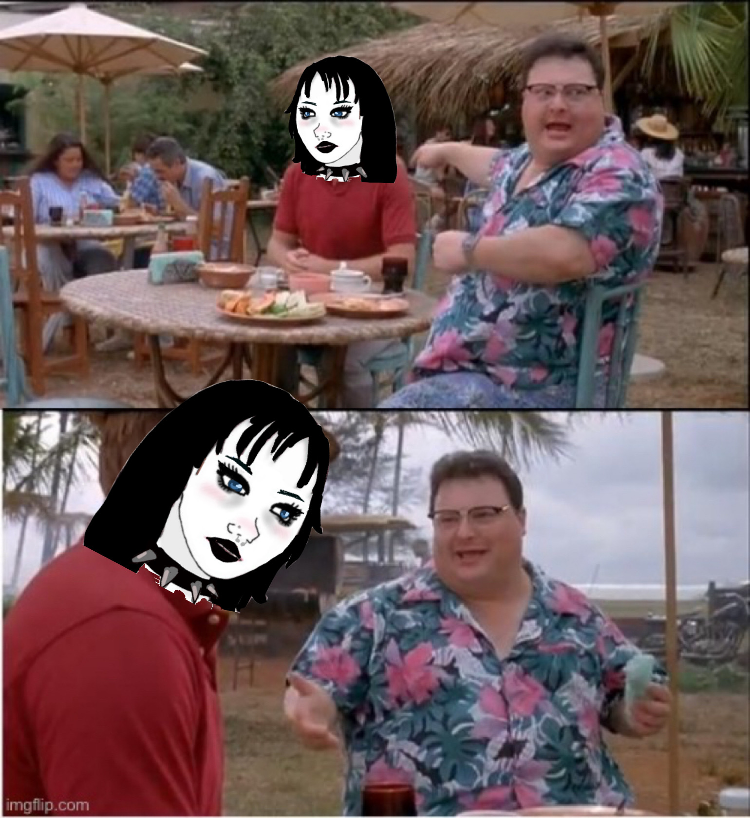 High Quality Goth no one cares Blank Meme Template