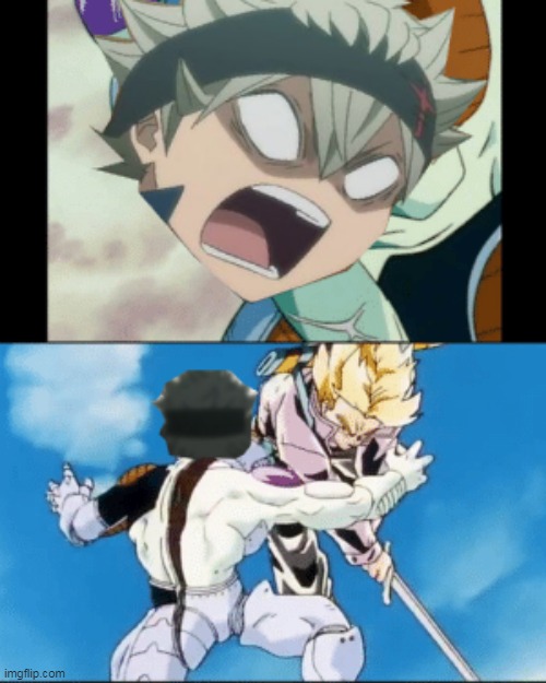 ASTA!! | image tagged in black clover,dragon ball z | made w/ Imgflip meme maker
