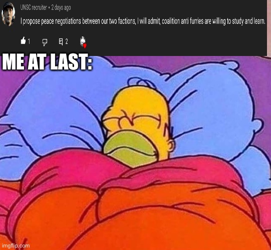 Finally. This is the moment I’ve been waiting for. |  ME AT LAST: | image tagged in homer simpson sleeping peacefully,furry memes,furry,anti furry,the furry fandom | made w/ Imgflip meme maker