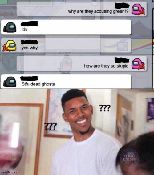 AMONGUS | image tagged in black guy confused,gaming,among us | made w/ Imgflip meme maker