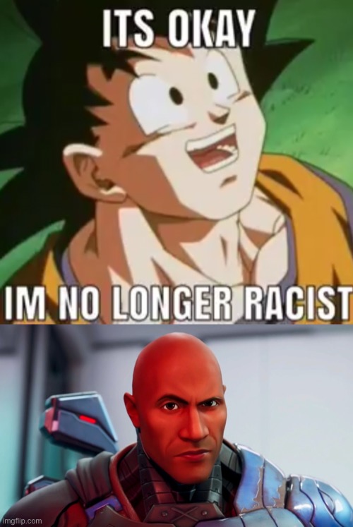 GOKU WAS RACIST? | image tagged in the rock eyebrow | made w/ Imgflip meme maker