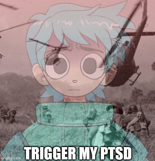Poke has ptsd | TRIGGER MY PTSD | image tagged in poke has ptsd | made w/ Imgflip meme maker