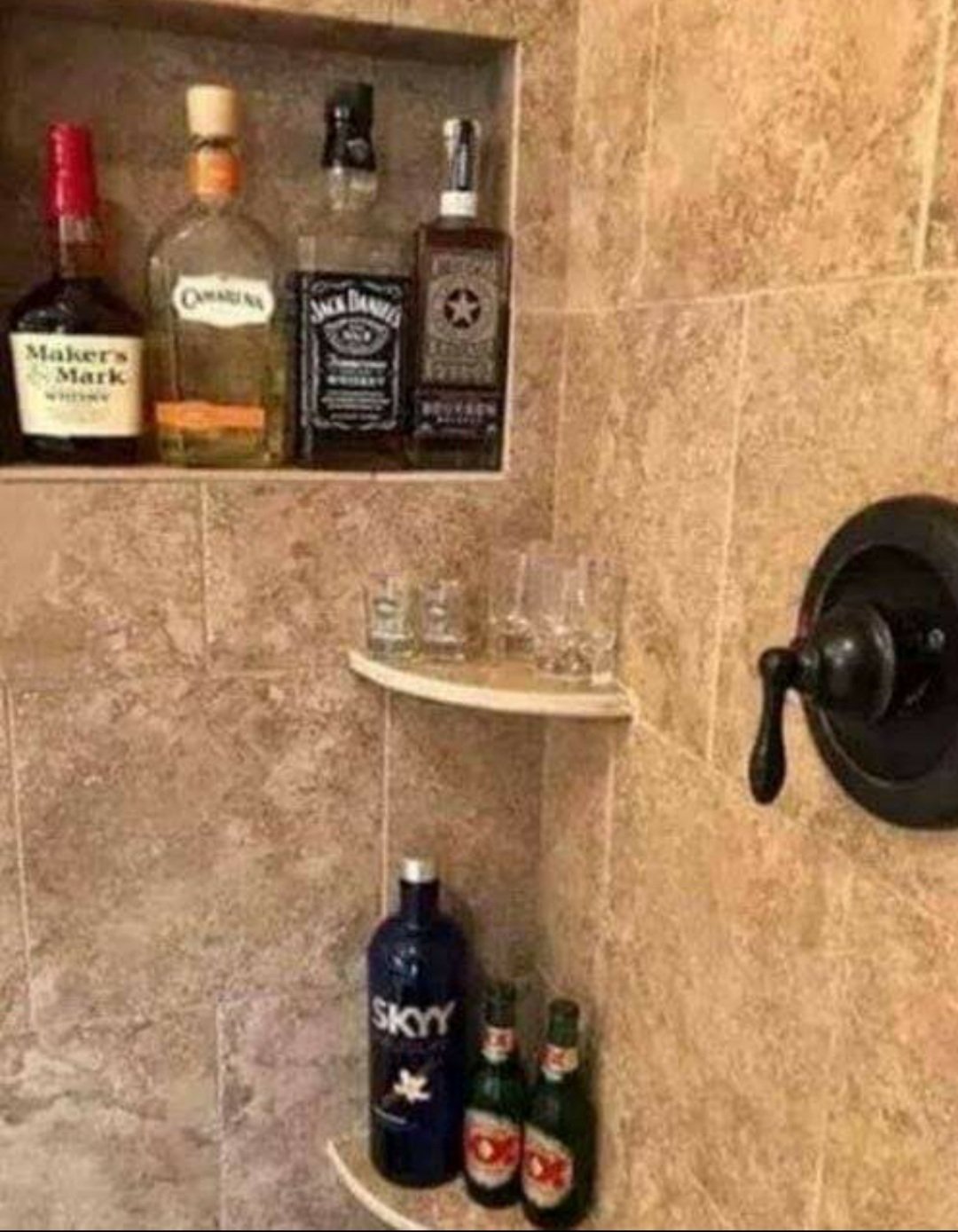 Bar in shower Blank Meme Template