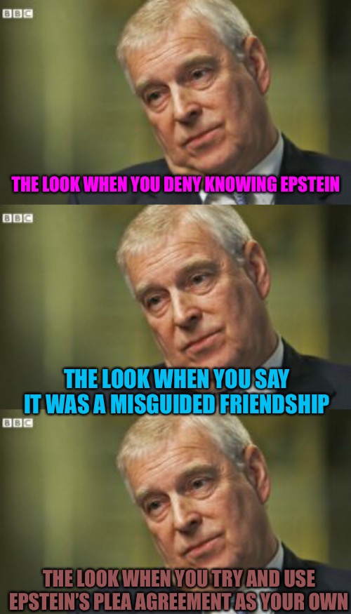 The Grimace |  THE LOOK WHEN YOU DENY KNOWING EPSTEIN; THE LOOK WHEN YOU SAY IT WAS A MISGUIDED FRIENDSHIP; THE LOOK WHEN YOU TRY AND USE EPSTEIN’S PLEA AGREEMENT AS YOUR OWN | image tagged in the corner man,grimace,friendship,political meme,jeffrey epstein,child molester | made w/ Imgflip meme maker