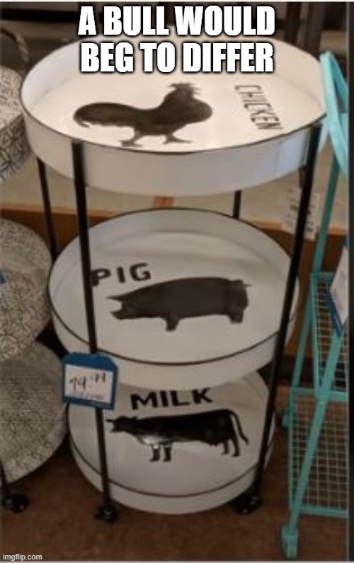 Moo Juice | A BULL WOULD BEG TO DIFFER | image tagged in you had one job | made w/ Imgflip meme maker