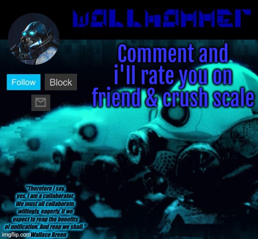 Comment and i'll rate you on friend & crush scale | image tagged in announcement temp rev mp | made w/ Imgflip meme maker