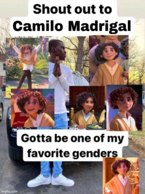 (before anyone comes at me, I use he/they for Camilo) | made w/ Imgflip meme maker