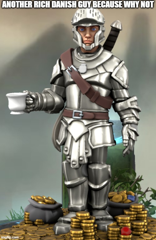 that's a cup of tea in his hand btw | ANOTHER RICH DANISH GUY BECAUSE WHY NOT | image tagged in malthe jensen | made w/ Imgflip meme maker