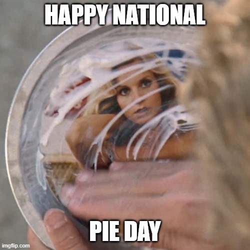 Happy National Pie Day | HAPPY NATIONAL; PIE DAY | image tagged in national pie day,revenge of the nerds,piece of pie,hair pie,betty childs | made w/ Imgflip meme maker