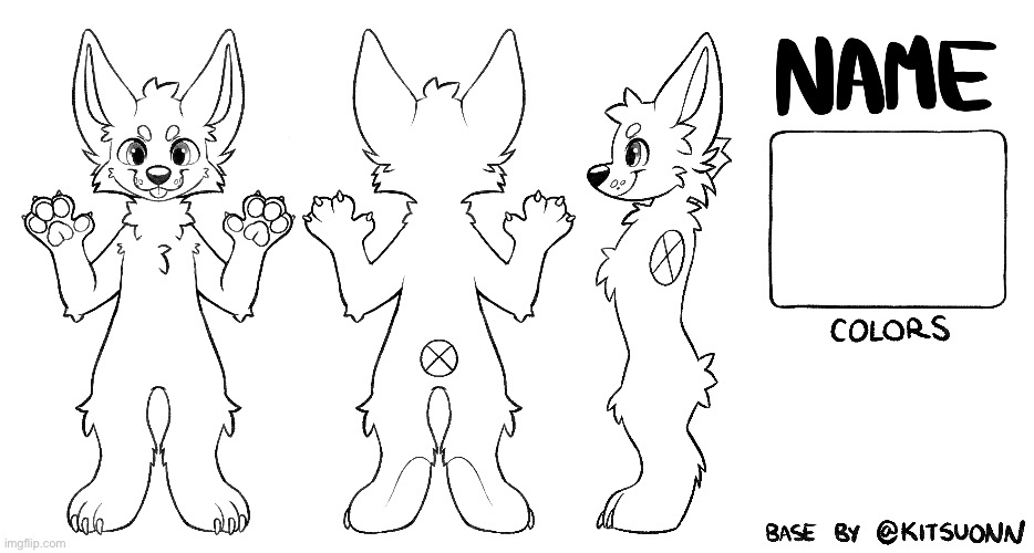 Give me colors and I’ll make you a fursona out of this ;) | image tagged in fur,art | made w/ Imgflip meme maker