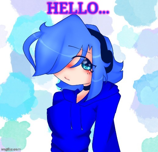 violet | HELLO... | image tagged in violet | made w/ Imgflip meme maker