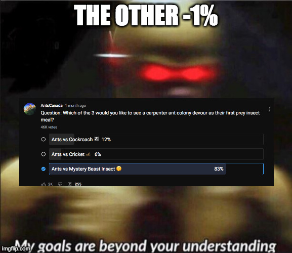 my goals are beyond your understanding |  THE OTHER -1% | image tagged in my goals are beyond your understanding | made w/ Imgflip meme maker