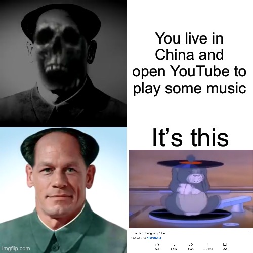 +15 social credit | You live in China and open YouTube to play some music; It’s this | image tagged in memes,made in china | made w/ Imgflip meme maker