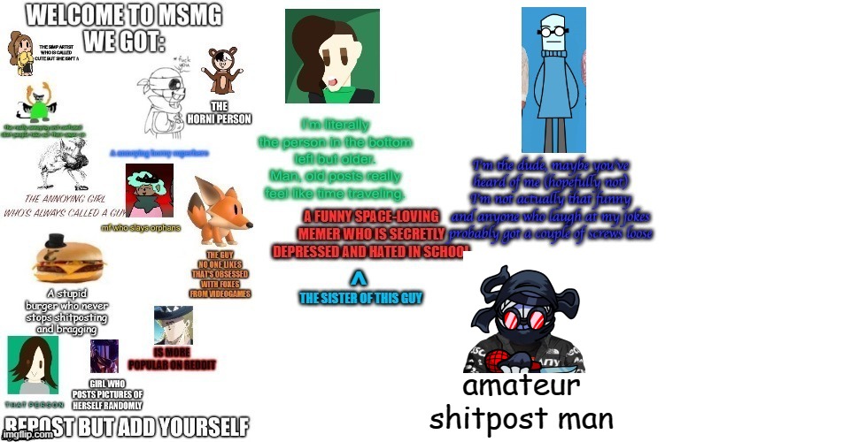 the s | amateur shitpost man | made w/ Imgflip meme maker