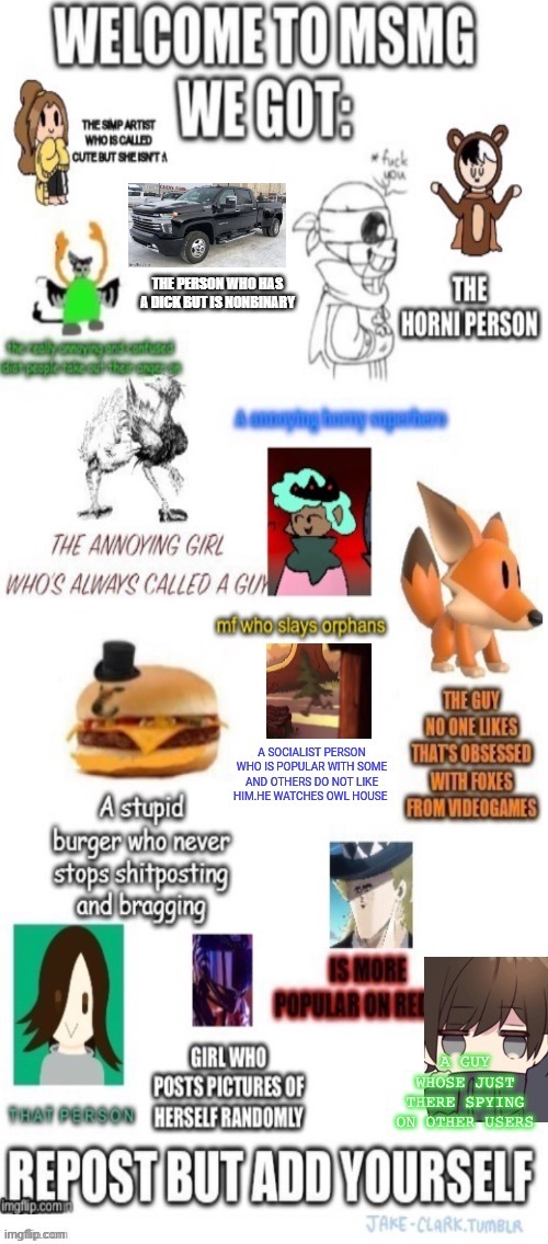 THE PERSON WHO HAS A DICK BUT IS NONBINARY | made w/ Imgflip meme maker