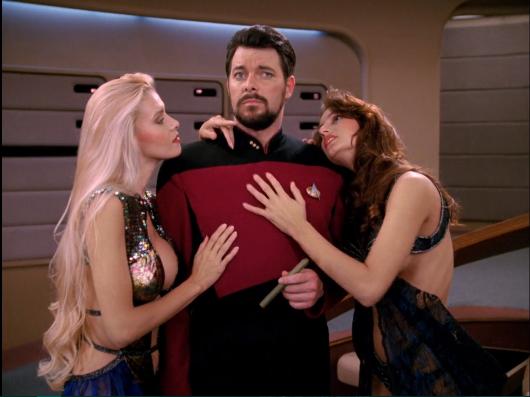 Riker With Women Blank Meme Template